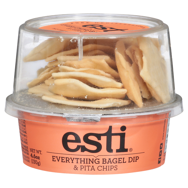 Chips & Pretzels Esti Foods Everything Bagel Dip & Pita Chips hero