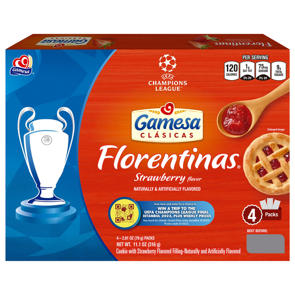 Cookies & Cakes Gamesa Florentinas, Strawberry Flavor hero