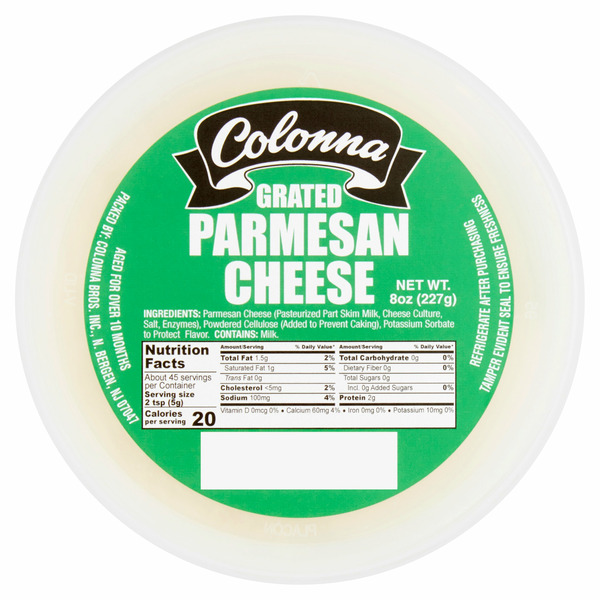 Specialty Cheeses Colonna Grated Parmesan Cheese hero