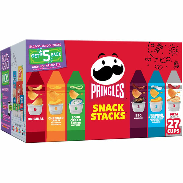 Chips & Pretzels Pringles Snack Stacks Potato Crisps Chips, Lunch Snacks, Office and Kids Snacks, Variety Pack hero