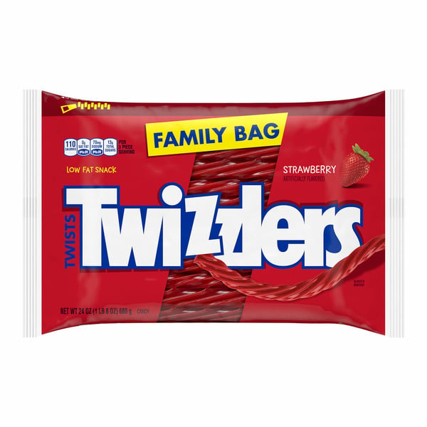 Candy & Chocolate Twizzlers Strawberry Flavored Licorice Style Low Fat Candy hero