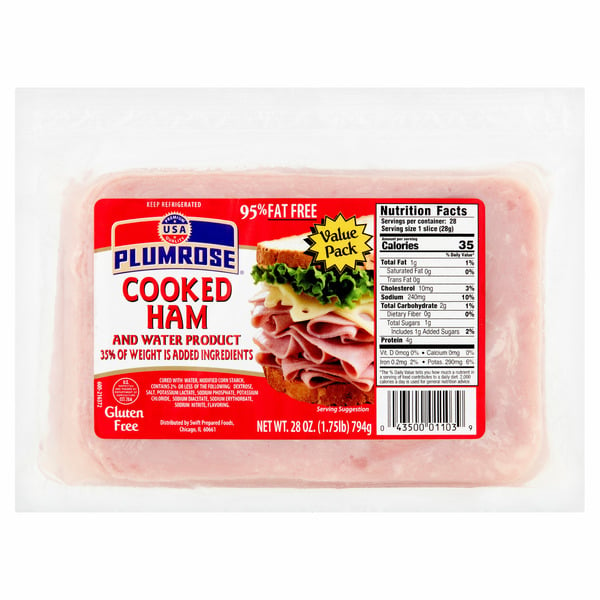 Plumrose 95% Fat Free Cooked Ham hero