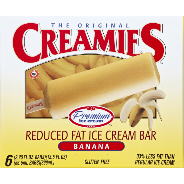 Ice Cream & Ice Creamies Ice Cream Bar, Reduced Fat, Banana hero