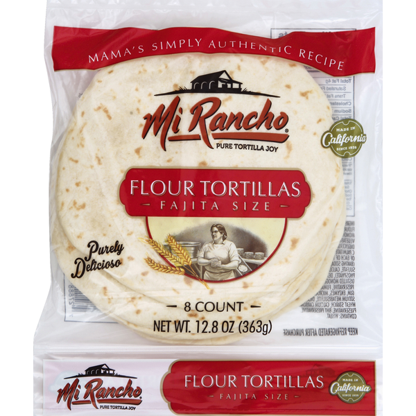 Tortillas & Flat Bread Mi Rancho Tortillas, Flour, Fajita Size hero