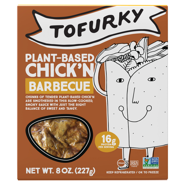 Frozen Vegan & Vegetarian Tofurky Chick'n, Slow Roasted, BBQ Style hero