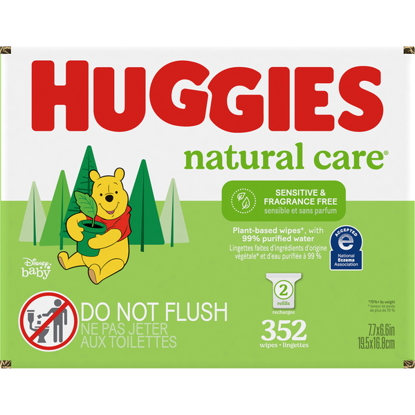 Diapers & Wipes Huggies Natural Care Sensitive Unscented Baby Wipes hero