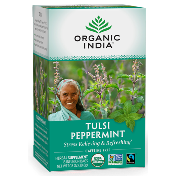 Tea ORGANIC INDIA Tulsi Peppermint hero