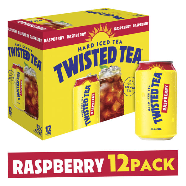 Malt Beverages Twisted Tea Raspberry, Hard Iced Tea hero