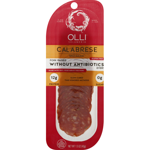 Deli Meat Olli Salumeria Spicy Salami, Calabrese hero