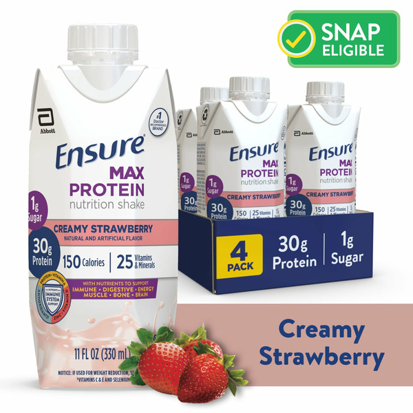 Protein & Meal Replacements Ensure Max Protein Nutrition Shake Creamy Strawberry hero