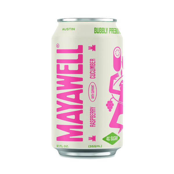 Mayawell Raspberry Cucumber, Sparkling Prebiotic Soda hero