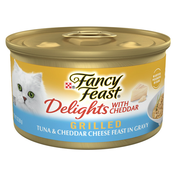 Cat Food & Care Purina Fancy Feast Grilled Gravy Wet Cat Food, Delights Grilled Tuna & Cheddar Cheese Feast hero