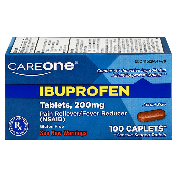 Muscles, Joints & Pain Relief CareOne Ibuprofen Caplets 200mg hero