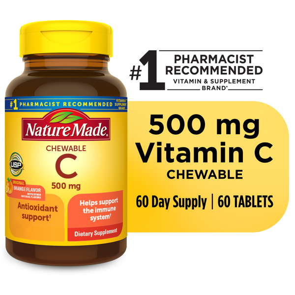 Vitamins & Supplements Nature Made Chewable Vitamin C 500 mg Tablets hero