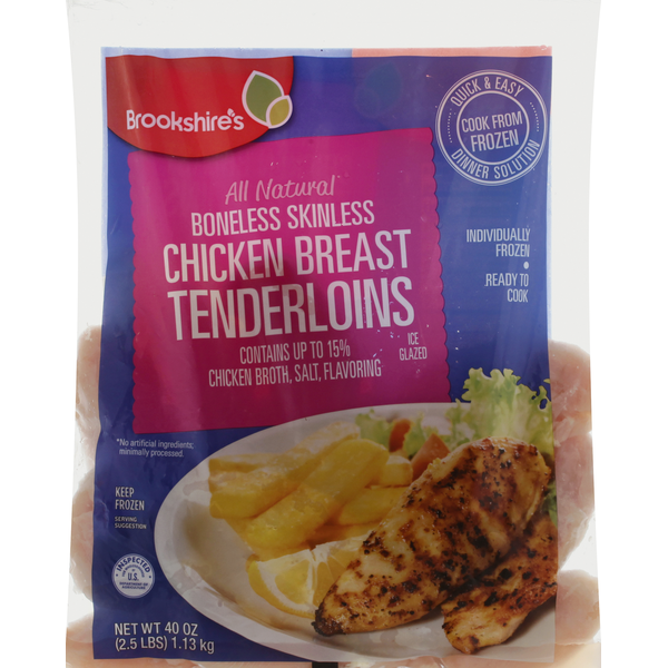 Poultry Counter Brookshire's Chicken Breast, Tenderloin, Boneless Skinless hero