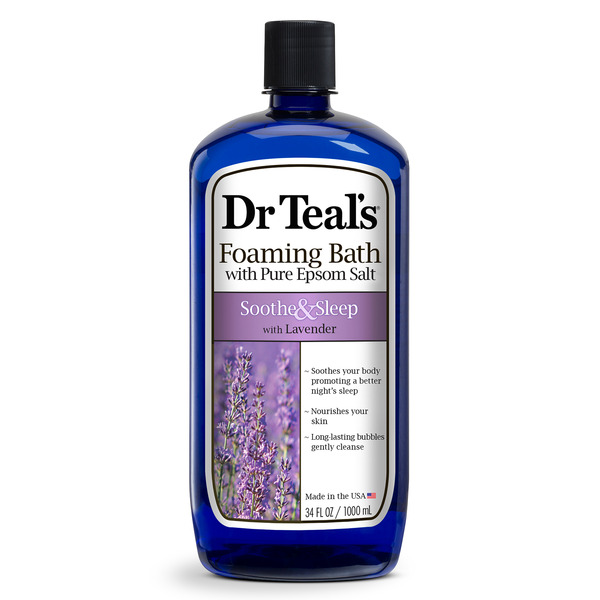 Body Lotions & Soap Dr Teal’s Foaming Bath with Pure Epsom Salt, Soothe & Sleep with Lavender hero