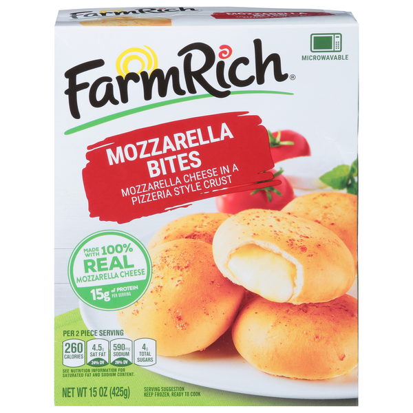 Frozen Appetizers & Sides Farm Rich Mozzarella Bites hero