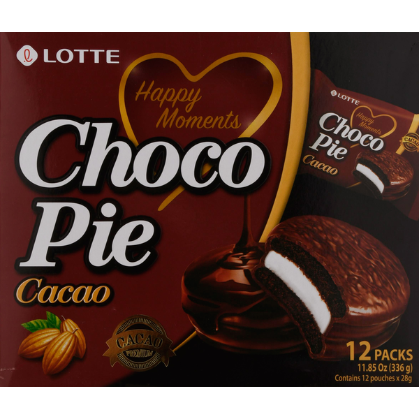 Lotte Choco Pie, Cacao, 12 Pack hero