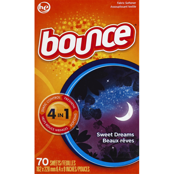 Laundry Bounce Fabric Softener, Sheets, Sweet Dreams hero