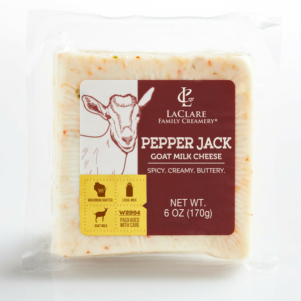 Packaged Cheese LaClare Family Creamery Pepper Jack, Goat Milk Cheese hero