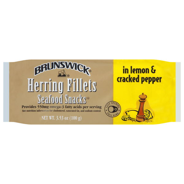 Canned Meat & Seafood Brunswick Seafood Snacks, Herring Fillets hero