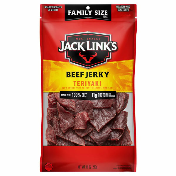 Jerky Jack Link's Beef Jerky, Teriyaki, Meat Snacks hero