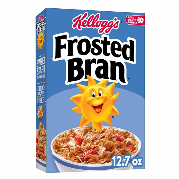 Cereal Frosted Bran Breakfast Cereal, Fiber Cereal, Family Breakfast, Original hero