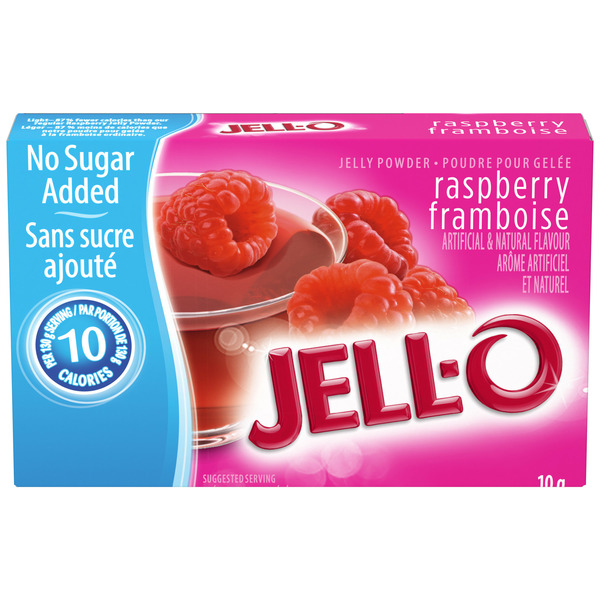 Doughs, Gelatins & Bake Mixes Jell-O Raspberry Jelly Powder Light Gelatin Mix hero