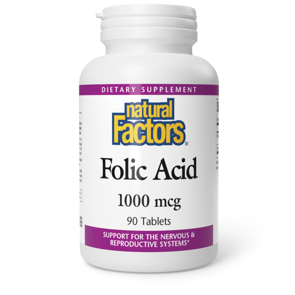 Vitamins & Supplements Natural Factors Folic Acid hero