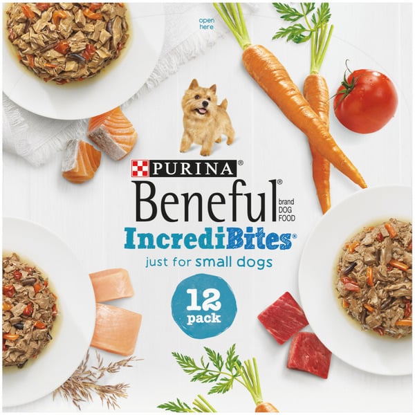 Save Mart Purina Beneful Purina Beneful Small Breed Wet Dog Food Variety Pack IncrediBites With Real Beef Chicken or Salmon Same Day Delivery or Pickup Save Mart