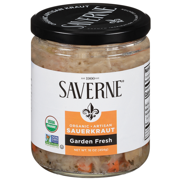 Condiments Saverne Sauerkraut, Garden Fresh, Organic hero