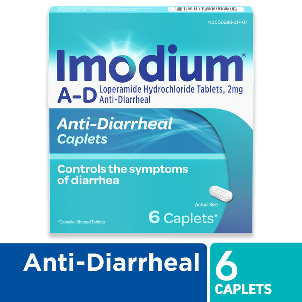 First Aid IMODIUM A-D Diarrhea Relief Caplets, Loperamide Hydrochloride hero