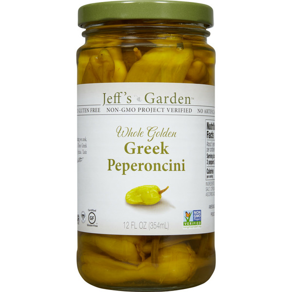 Pickles, Peppers & Olives Jeff's Garden Whole Golden Greek Peperoncini hero