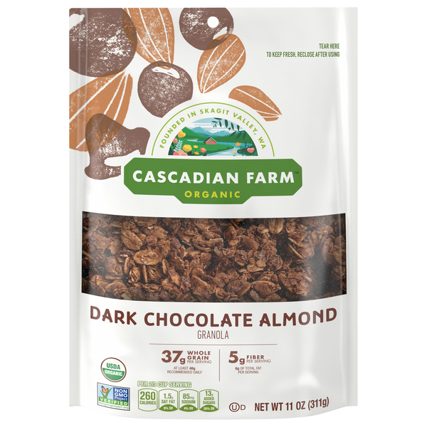 Cascadian Farm Cereal, Dark Chocolate Almond hero