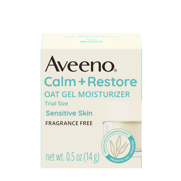 Skin Care Aveeno Calm + Restore Oat Gel Face Moisturizer, Sensitive Skin hero