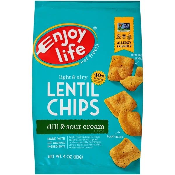 Chips & Pretzels Enjoy Life Foods Lentil Chips, Dill & Sour Cream hero