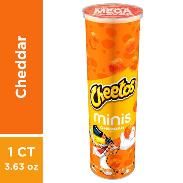 Chips & Pretzels Cheetos Cheese Flavored Snacks, Cheddar, Minis hero