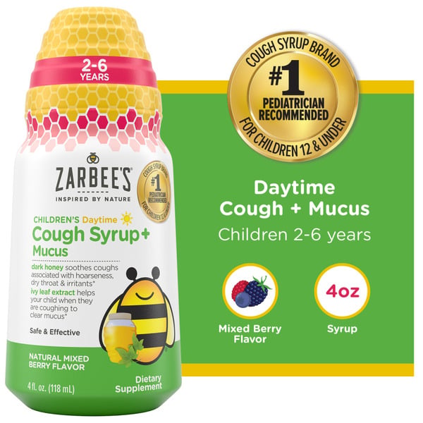 Baby First Aid & Vitamins Zarbee’s Kids Cough + Mucus Daytime For Ages 2-6 hero