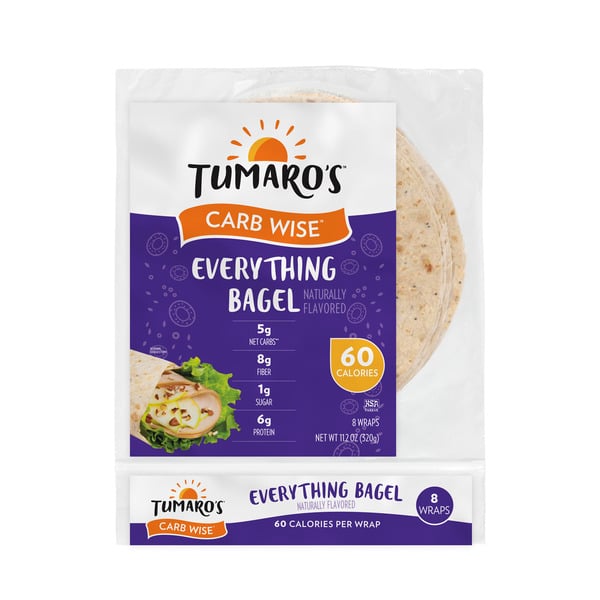 Milk Tumaro's Everything Bagel Carb Wise Wraps hero