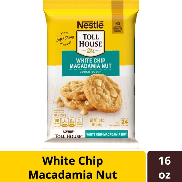 Refrigerated Dough & Biscuits Toll House White Chip Macadamia Nut Cookie Dough hero