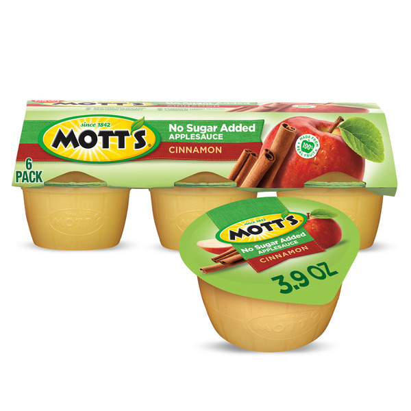 Canned Fruit & Applesauce Mott's No Sugar Added Cinnamon Applesauce hero