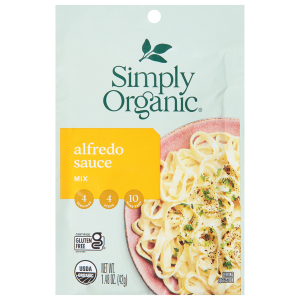 Spices & Seasonings Simply Organic Alfredo Sauce Mix hero