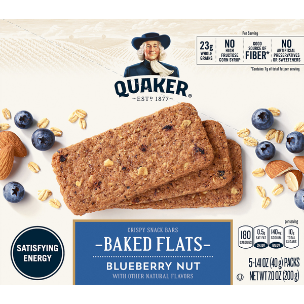 Energy & Granola Bars Quaker Snack Bars, Crispy, Blueberry Nut hero