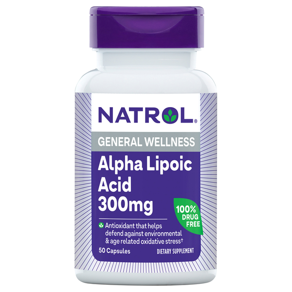 Vitamins & Supplements Natrol Alpha Lipoic Acid, 300 Mg, Capsules hero