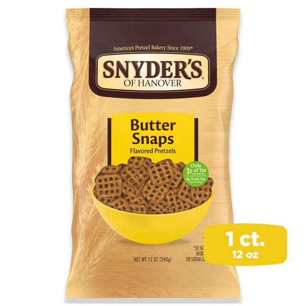 Chips & Pretzels Snyder's of Hanover Butter Snaps Pretzels hero