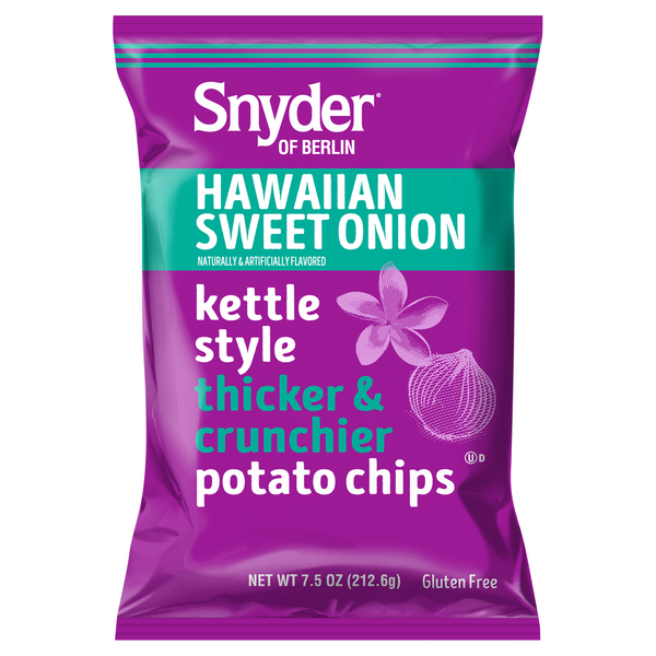 Chips & Pretzels Snyder of Berlin Potato Chips, Hawaiian Sweet Onion hero