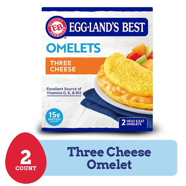 Frozen Meals Eggland's Best Three Cheese Frozen Omelet, 2 count hero