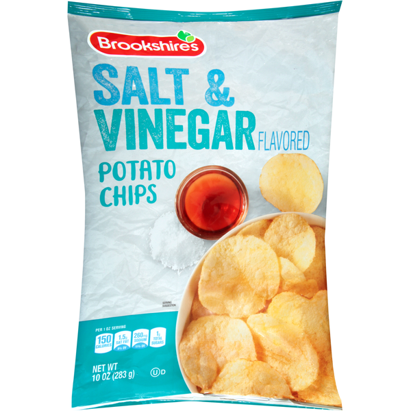 Chips & Pretzels Brookshire's Potato Chips, Salt & Vinegar Flavored hero