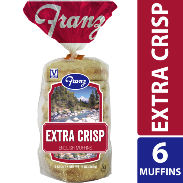 Breakfast Bakery Franz Extra Crisp English Muffins hero