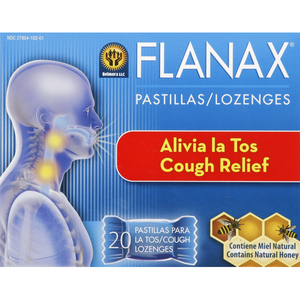 Cold, Flu & Allergy Flanax Lozenges, Cough Relief hero